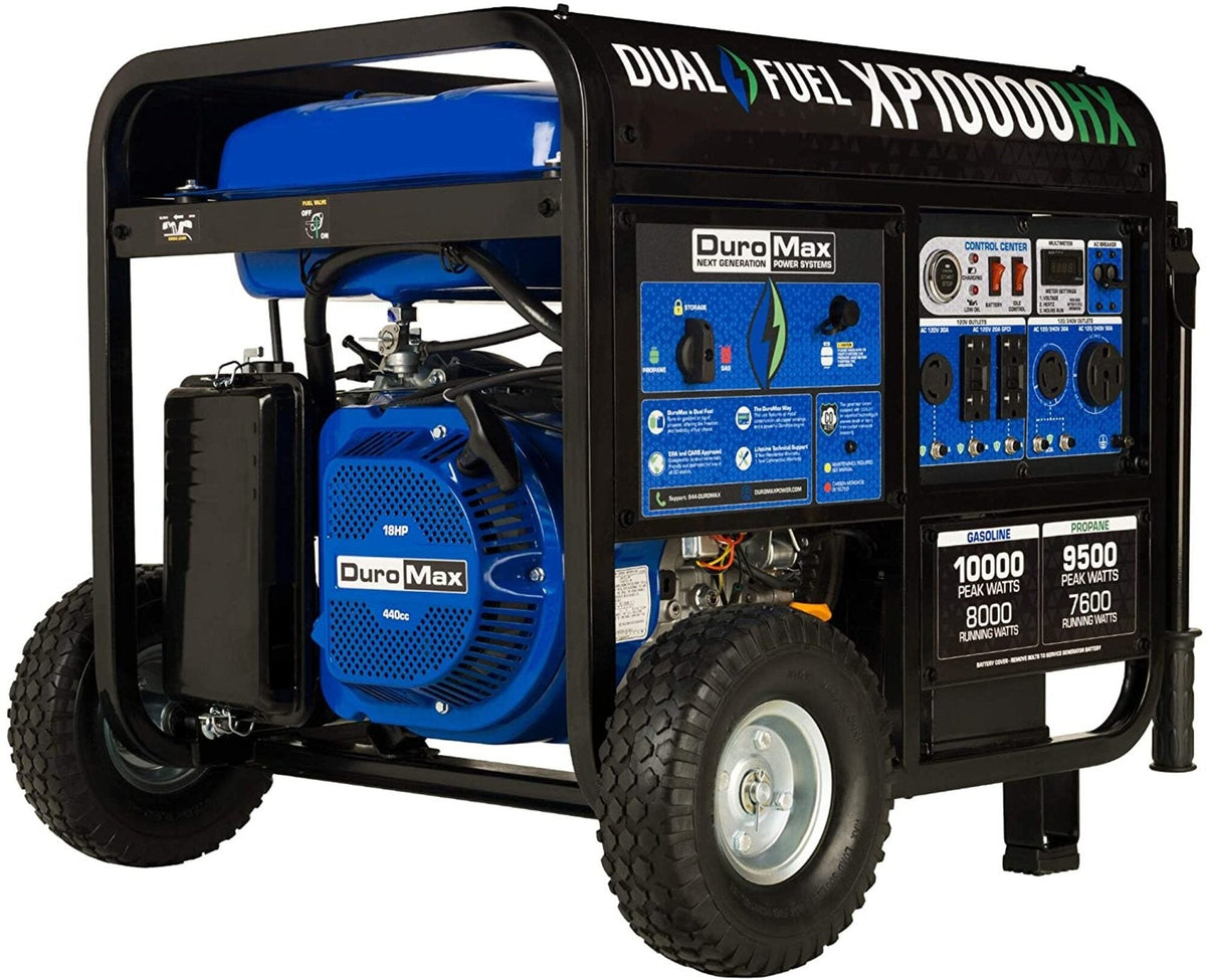 DuroMax XP10000HX 10,000 Watt Portable Dual Fuel Generator