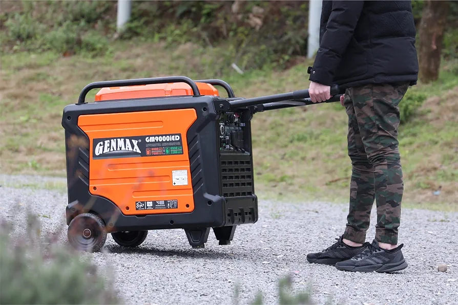 GENMAX Portable Generator, 9000W Super QuietDual Fuel Portable Engine with Parallel Capability, Remote/Electric Start, Ideal for Home backup power.EPA Compliant