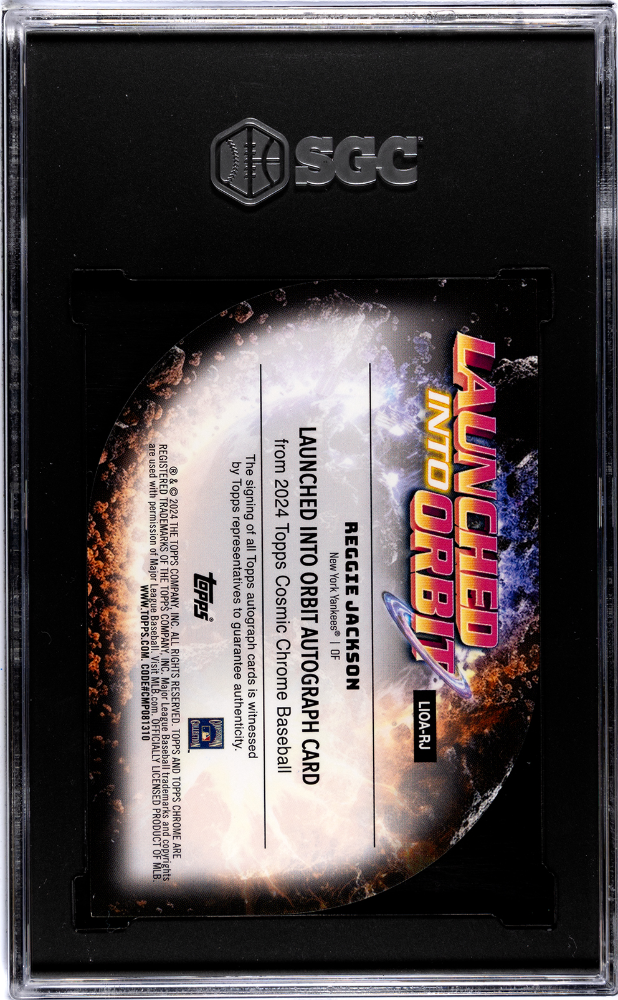 2024 Topps Cosmic Reggie Jackson #LIOA-RJ Launched Into Orbit SGC 9 Auto 10