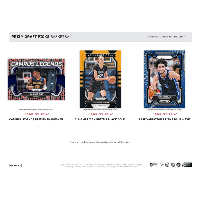 2024/25 Panini Prizm Draft Picks Collegiate Basketball Hobby 16 Box Case