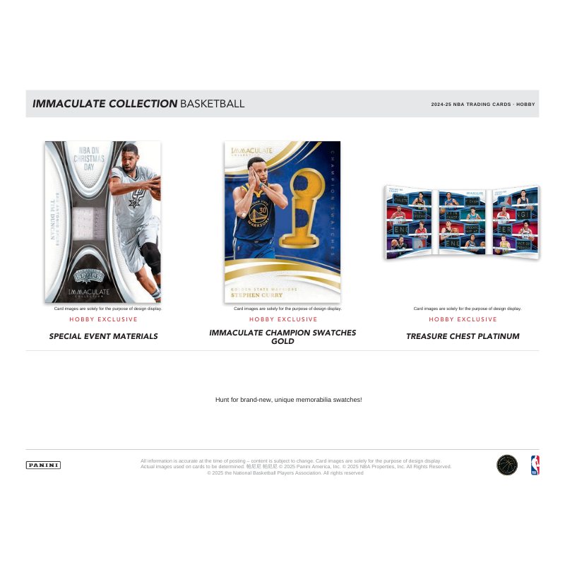 2024/25 Panini Immaculate Basketball Hobby 5 Box Case