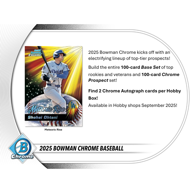 2025 Bowman Chrome Baseball Hobby 12 Box Case