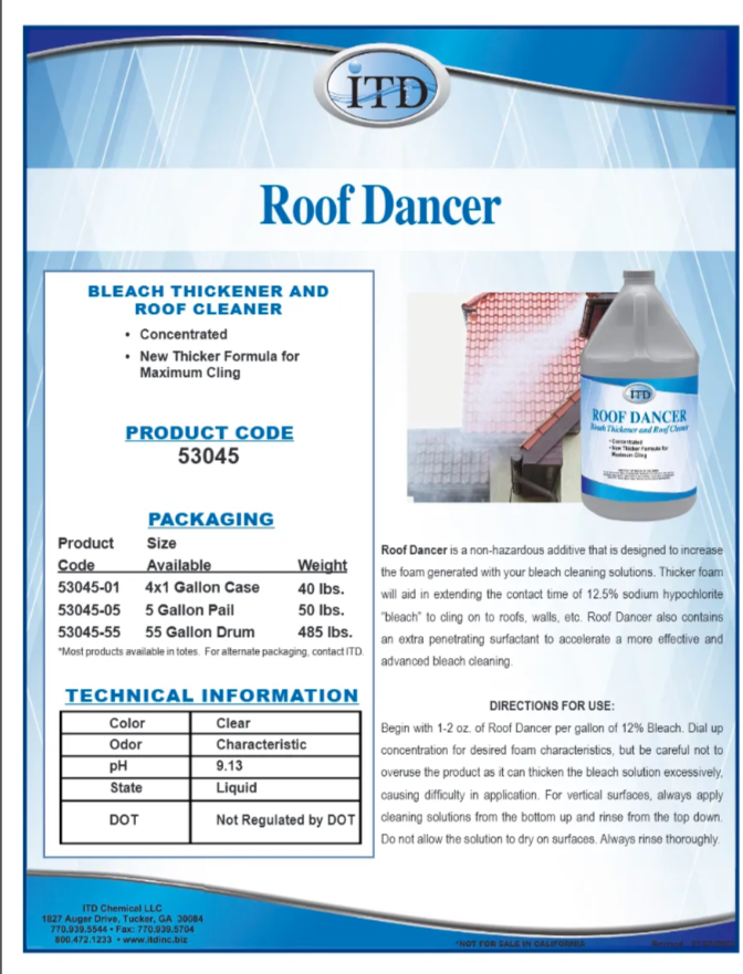 Roof Dancer – Thick Bleach Additive 53045 1G