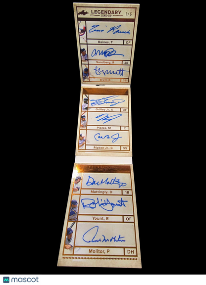 2017 Legendary 8 Multi-Auto  Cal Ripken Jr. ,Piazza, Sandberg,Griffey