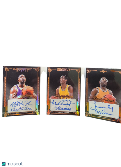 2024 Leaf Ultimate Magic Johnson Michael Cooper James Worthy Triple Auto /12