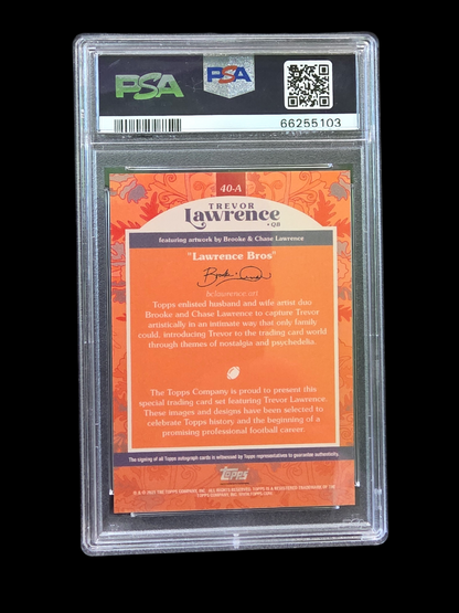 2021 Topps X Trevor Lawrence Trevor Lawrence #40A Autograph Black PSA 10