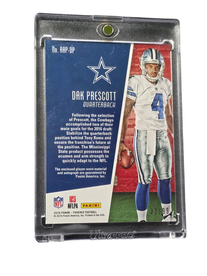 2016 Panini Phoenix Dak Prescott #RAP-DP Autograph Patch 32/99