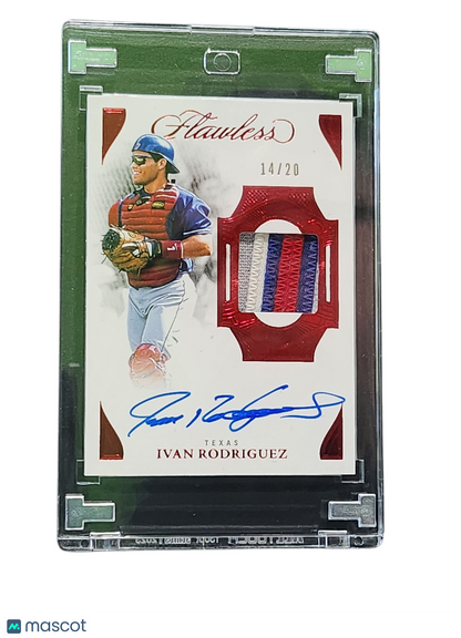 2025 Panini Flawless Baseball Ivan Rodriguez #PPV-IR Prime Patch Auto 14/20