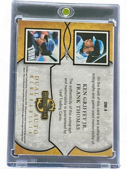 2025 Leaf Spectacular Dual Auto Ken Griffey Jr Frank Thomas #DMA 2/5 Game-Used