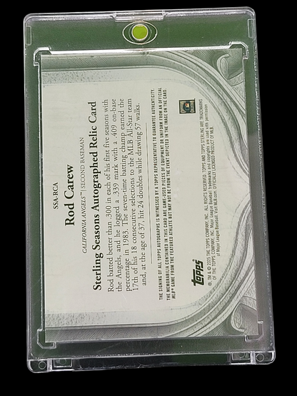 2023 Topps Sterling Rod Carew #SSA-RCA Triple Relic 01/10 Memorabilia