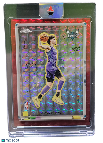 2025 Topps Chrome X's & Whoa's LaMelo Ball #XW-7 Red Prizm