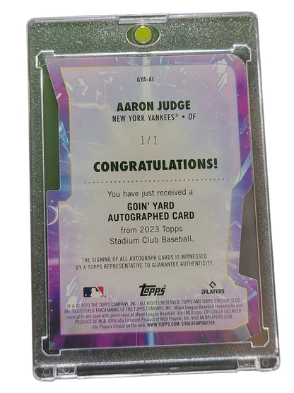 2023 Topps Stadium Club Goin' Yard Aaron Judge #GYA-AJ Purple 1/1