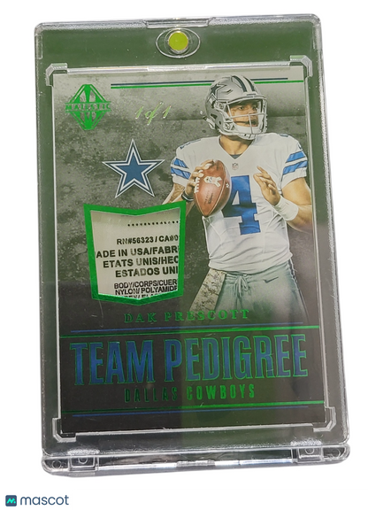 2017 Panini Majestic Team Dak Prescott #DC-DP of Laundry Tag -Worn 1/1