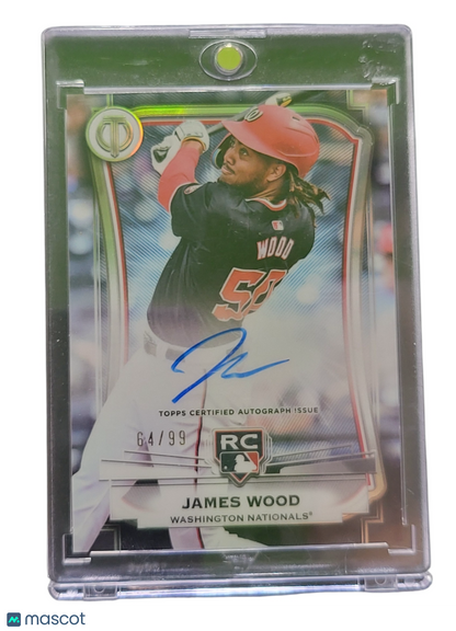 2025 Topps Tribute League Inauguration James Wood #LIA-JWO Green 64/99 RC