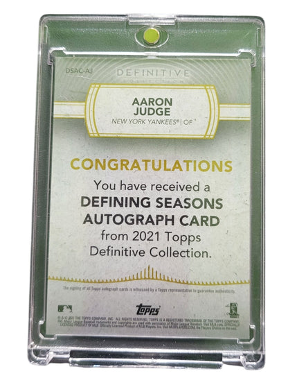 2021 Topps Definitive Collection Aaron Judge #DSAC-AJ Purple 4 /5