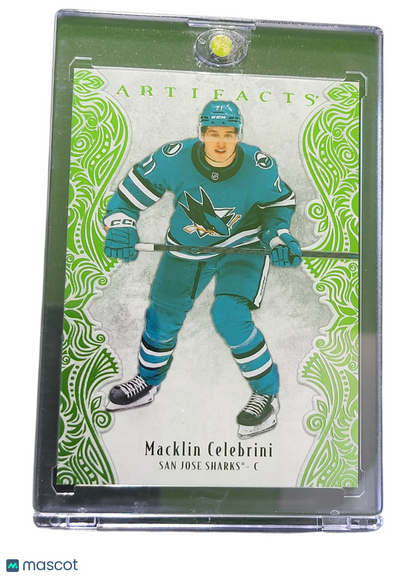 2025 Upper Deck Artifacts Macklin Celebrini #42 Lime Green 111/125