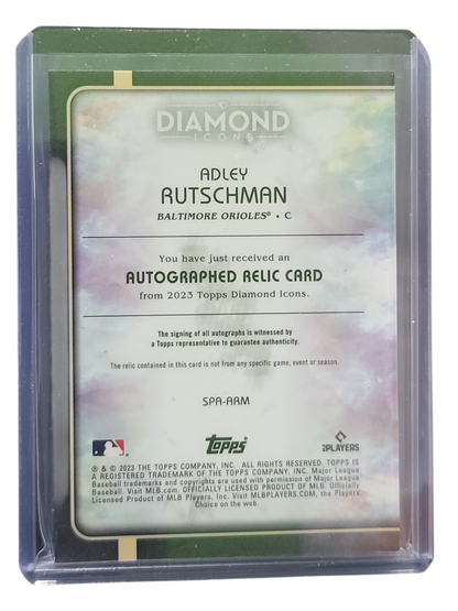 2023 Topps Diamond Adley Rutschman #SPA-ARM 1 / 5 RC Game-Used Auto Relic Card