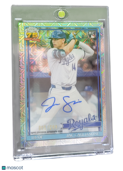 2025 Topps Chrome 75th Anniversary Jac Caglianone #91C-6 Refractor 055/299 RC