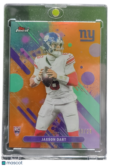 2025 Topps Finest Jaxson Dart #2 Orange Refractor RC 13/25