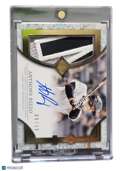 2024 Topps Transcedent Anthony Rizzo #TCPA-AR12 /15 Used Memo Patch Auto Card
