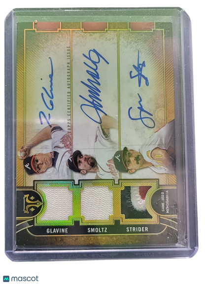 2024 Topps Triple John Smoltz Tom Glavine Spencer Strider /9  Auto Relic Game