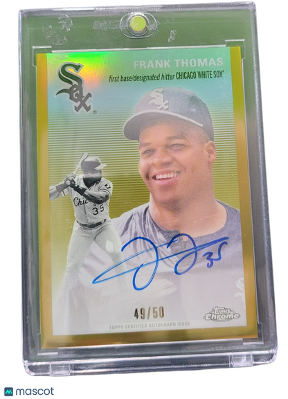 2023 Topps Chrome Platinum Baseball Frank Thomas #CPA-FT Gold Refractor 49/50