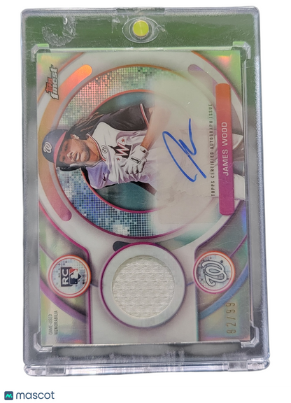 2025 Topps Finest James Wood #RAJR-JWO 82/99 RC Game-Used Memorabilia
