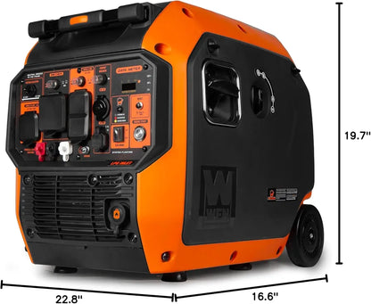 WEN 6800-Watt Dual Fuel RV-Ready Electric Start Portable Inverter Generator with Fuel Shut Off and CO Watchdog for Electric Vehicle Backup