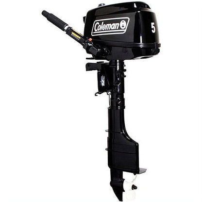 Coleman Powersports 5 HP 4 Stroke Outboard Boat Motor with Easy Pull Start F5BMS