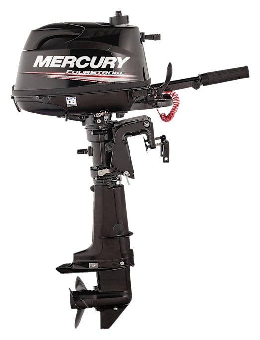 Mercury 5hp Tiller FourStroke Outboard Motor – 15″ Shaft, Manual Tilt/Trim, Manual Start
