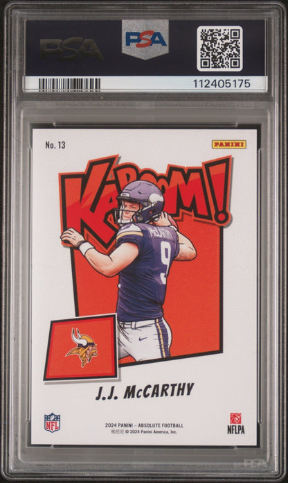2024 Panini Absolute Kaboom! Horizontal JJ Mccarthy #13 PSA 9