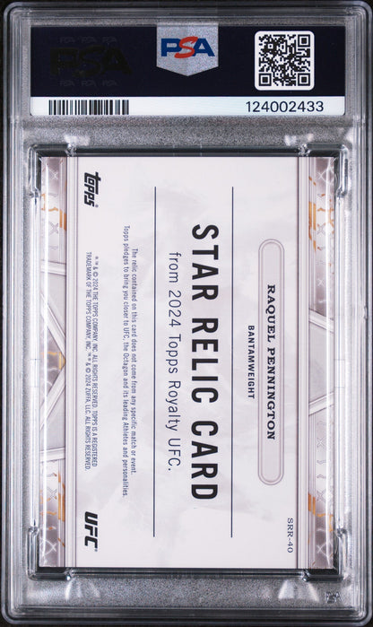 2024 Topps Royalty UFC Star Relics Platinum 1/1 Raquel Pennington #SRR40 PSA 7