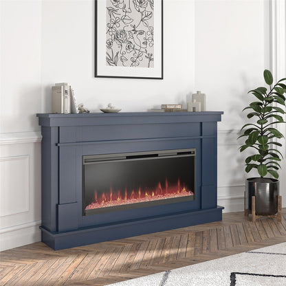 Novogratz Waverly Wide Mantel Electric Fireplace