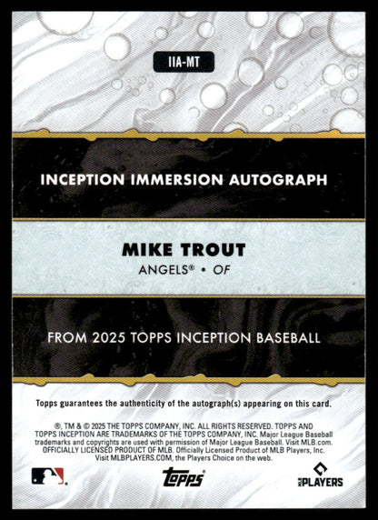 2025 Inception Mike Trout Immersion Auto /27