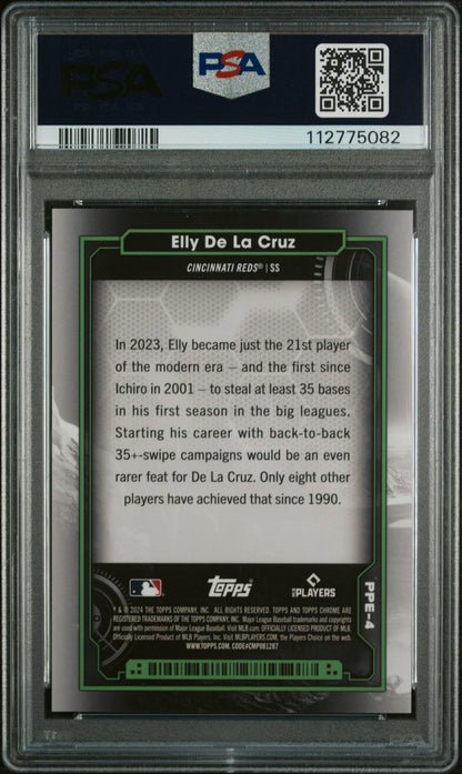 2024 Topps Chrome Cosmic Planetary Pursuit Earth Elly De La Cruz #4 PSA 10