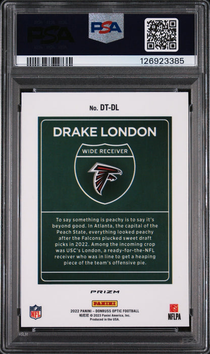 2022 Donruss Optic Downtown Drake London #DTDL PSA 9