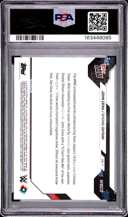 2026 Topps Now John Cena/Shohei Ohtani #WBCO /55002 PSA 10