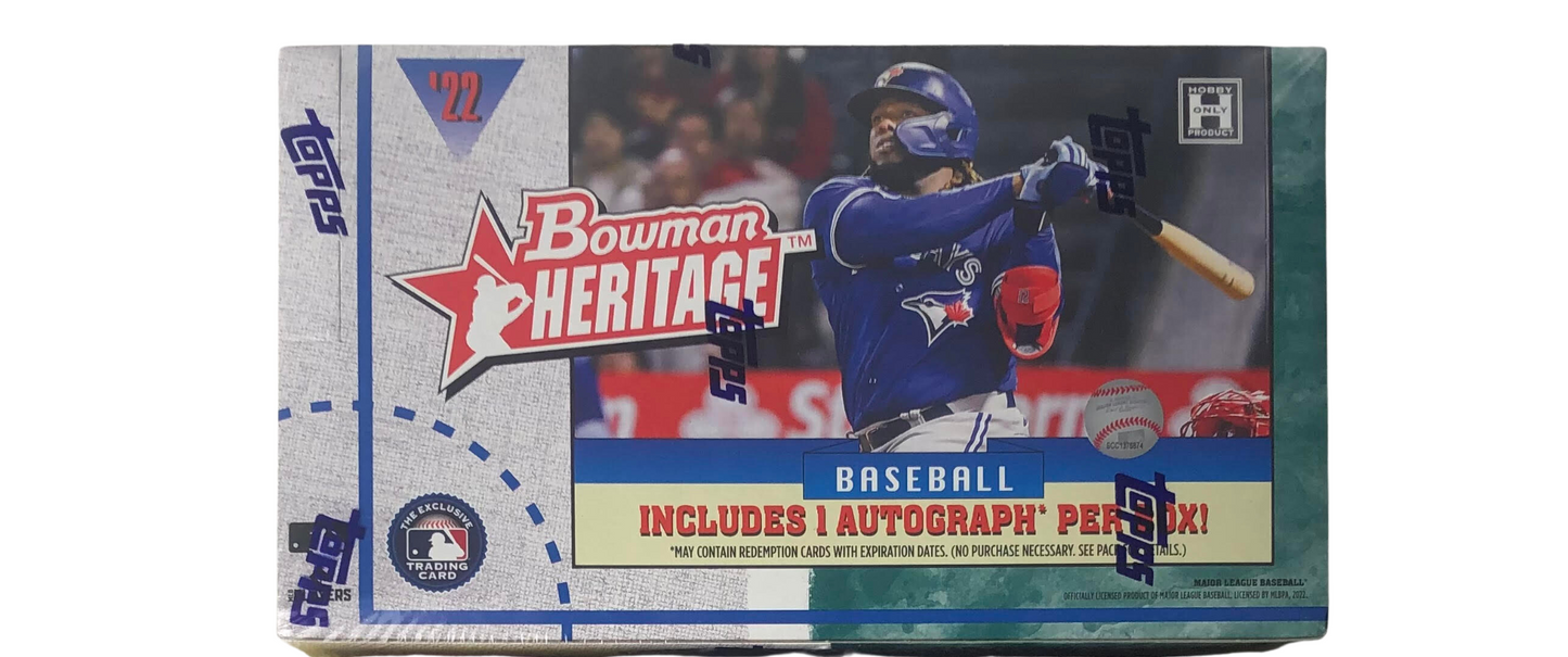 2022 Bowman Heritage Hobby 18 Box Case