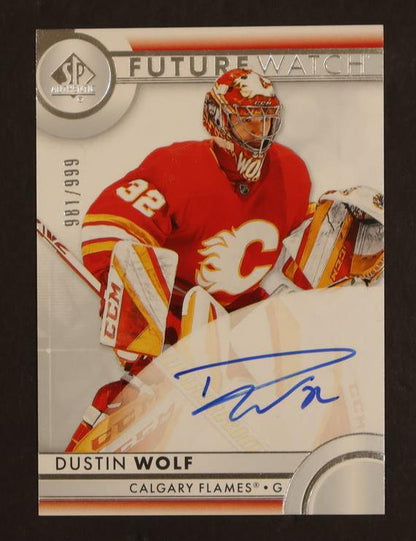 2024 Upper Deck SP Authentic #111 Dustin Wolf Future Watch Rookie Auto /999