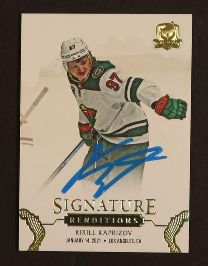 2020 Upper Deck The Cup #SR-KK Kirill Kaprizov Signature Renditions Auto RC