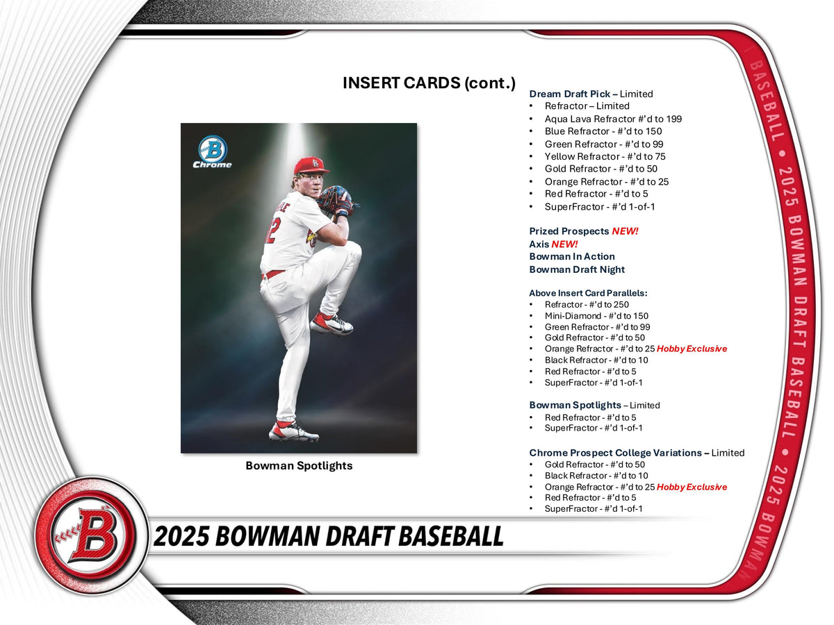 2025 Bowman Draft Baseball Hobby Jumbo Box