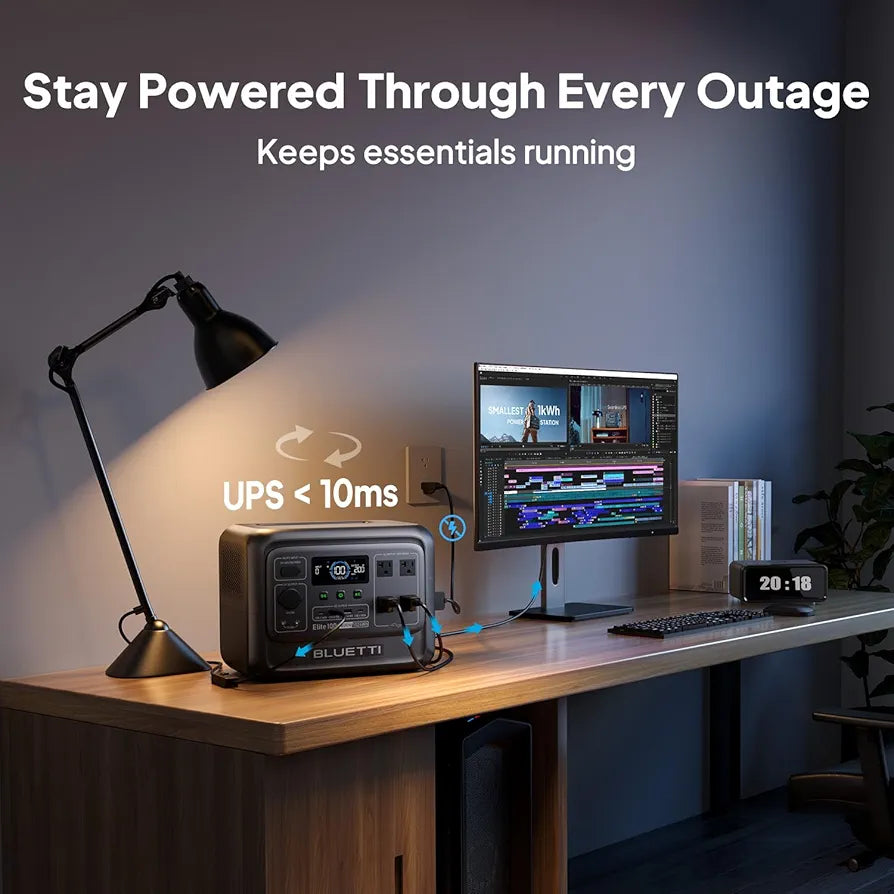 BLUETTI Elite 100 V2 Portable Power Station for Camping 1024Wh 1800W