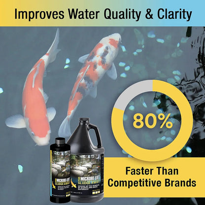 MICROBE-LIFT MLXSA55G Sludge-Away Pond and Outdoor Water Garden Sludge Remover, OK for Koi Fish, Plant Life, and Decor, 55 Gallons