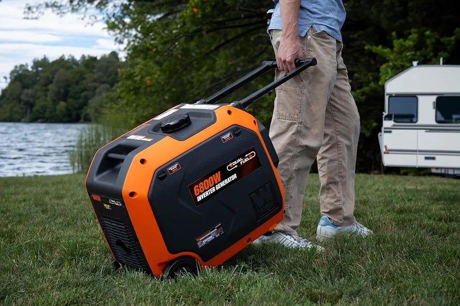 WEN 6800-Watt Dual Fuel RV-Ready Electric Start Portable Inverter Generator with Fuel Shut Off and CO Watchdog for Electric Vehicle Backup