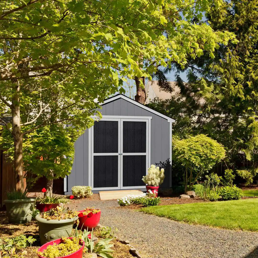 Professionally Installed Princeton 10 Ft. X 10 Ft. Outdoor Wood Storage Shed with Driftwood Grey Shingles (100 Sq. Ft.)