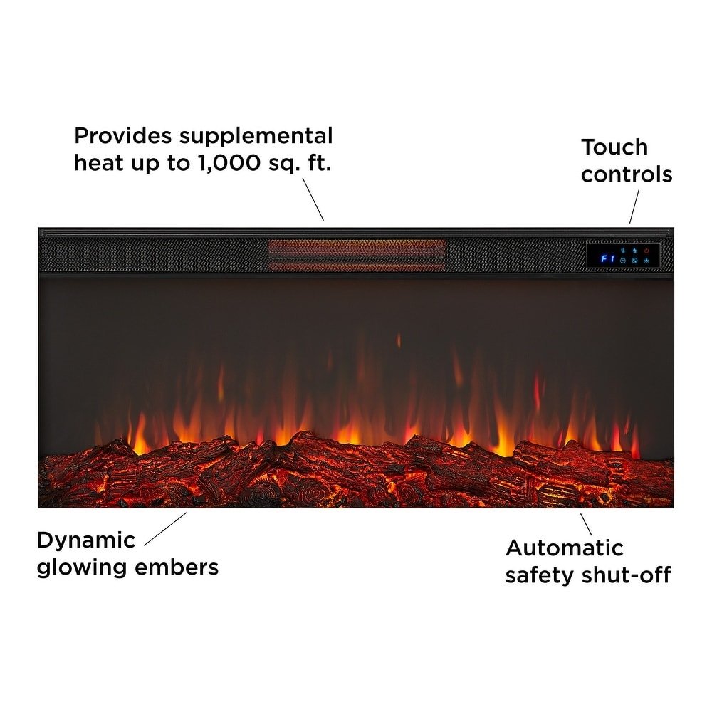 Real Flame Alcott 75″ Landscape Electric Fireplace