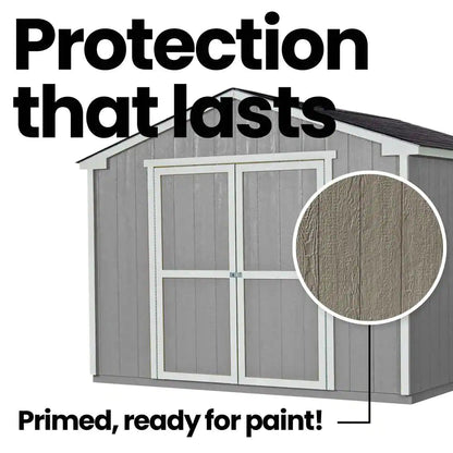Professionally Installed Princeton 10 Ft. X 10 Ft. Outdoor Wood Storage Shed with Driftwood Grey Shingles (100 Sq. Ft.)