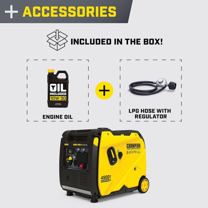 Champion 4,500-Watt Portable Dual Fuel Inverter Generator 200991