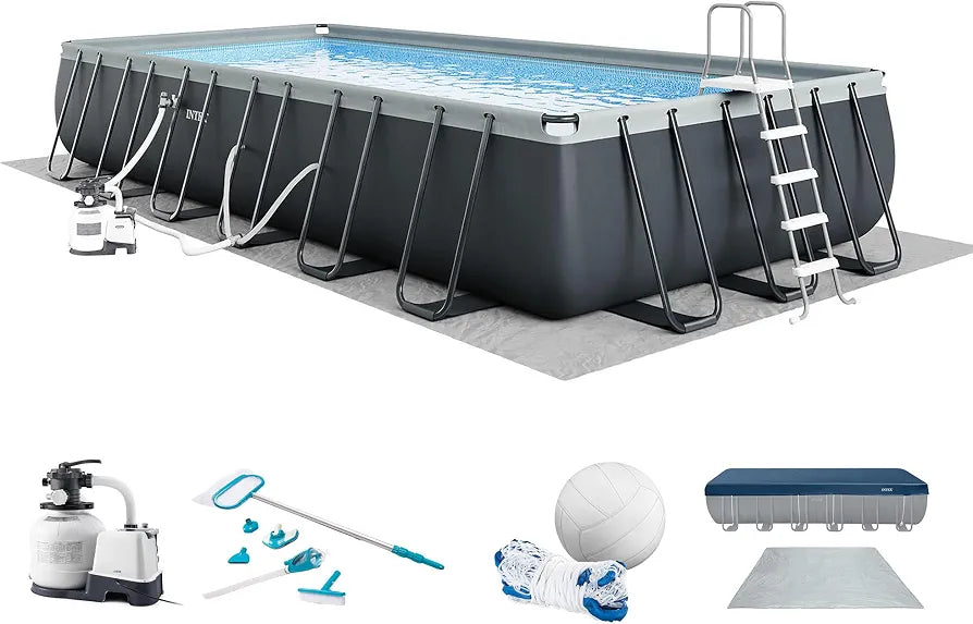 INTEX Ultra XTR 24ft x 12ft x 52in Above Ground Swimming Pool Set w/Pump