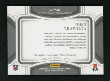 2014 Panini National Treasures TC-JTA John Travolta Treasured Cuts Auto